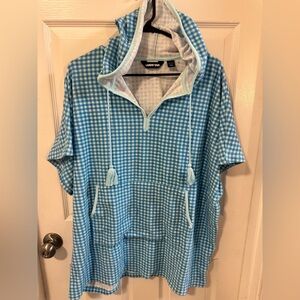 Lands' End Blue Gingham Coverup
